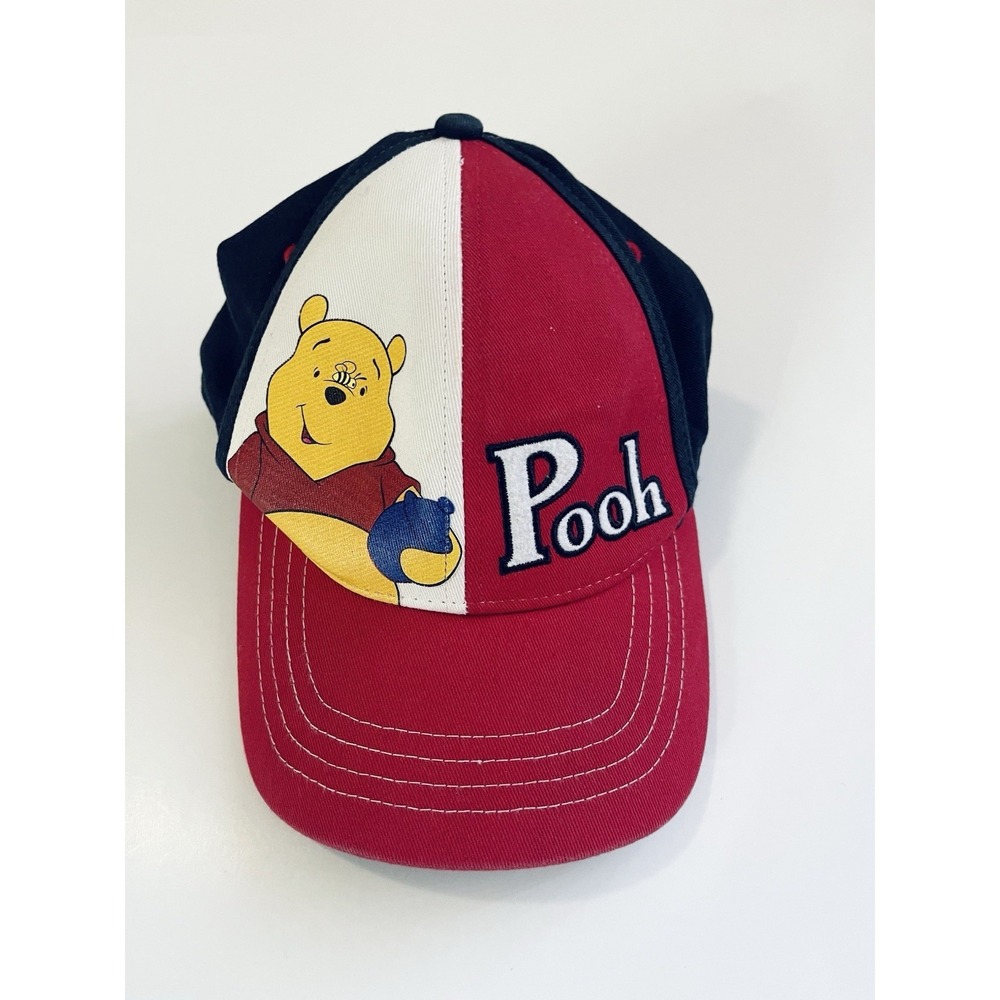 Vtg Y2K  Disney Winnie‎ the Pooh Characters Color Block 6-Panel  Hat YOUTH